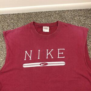 Vintage 90s Nike Tank Top Sleeveless Shirt Center Swoosh Mens XL USA Made